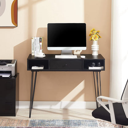 VECELO 39.3" Home Office Work Table with Drawers Computer Desk