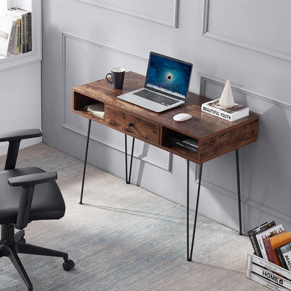 VECELO 39.3" Home Office Work Table with Drawers Computer Desk