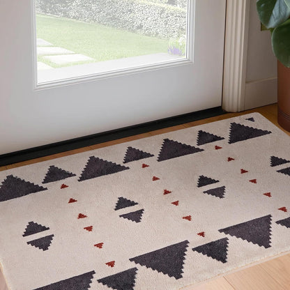 VECELO Outdoor Front Door Mat Outside Entrance, Low-Profile Welcome Mat