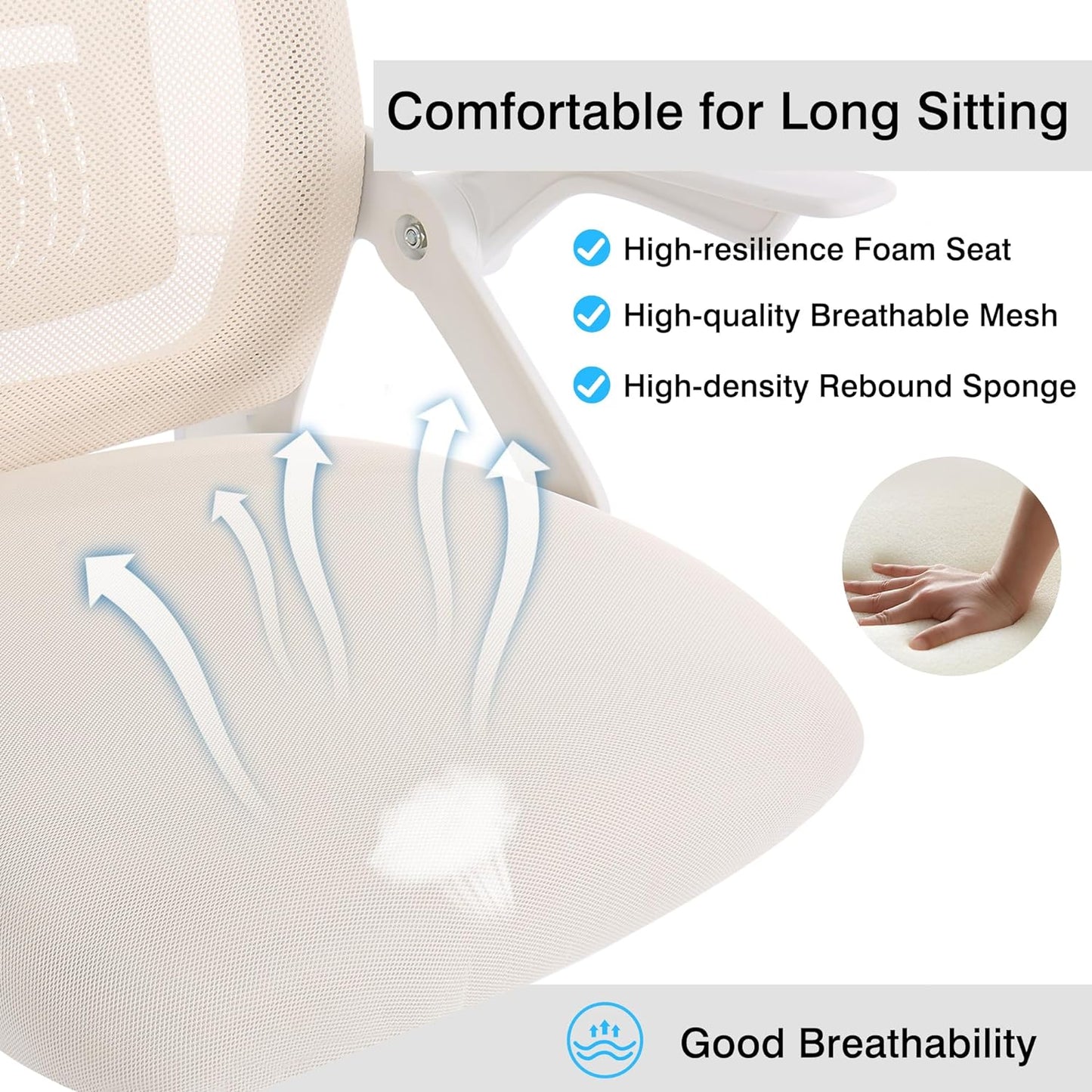 VECELO Mid-Back Swivel Ergonomic Office Chair