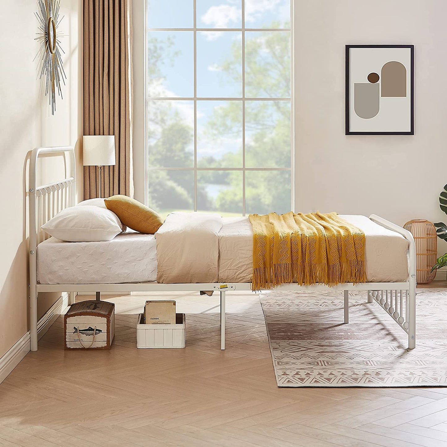 VECELO Metal Platform Bed Frame Mattress Foundation Modern&Simple Style