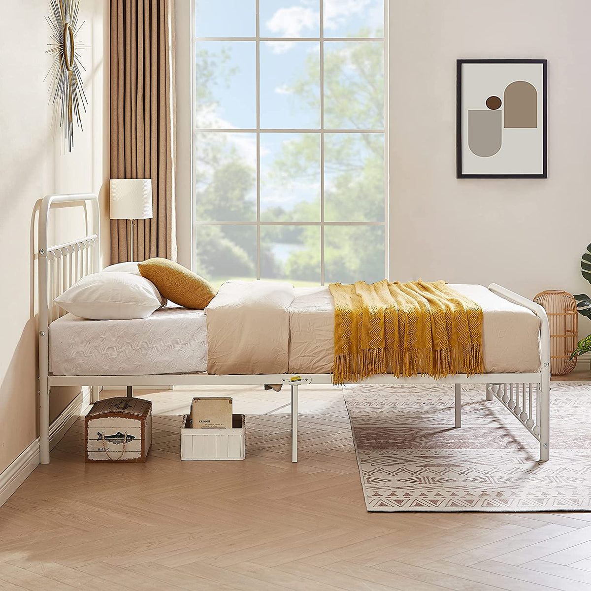 VECELO Metal Platform Bed Frame Mattress Foundation Modern&Simple Style