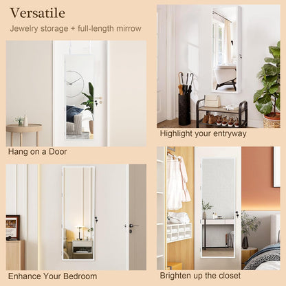 VECELO LED Spiegelschmuckschrank