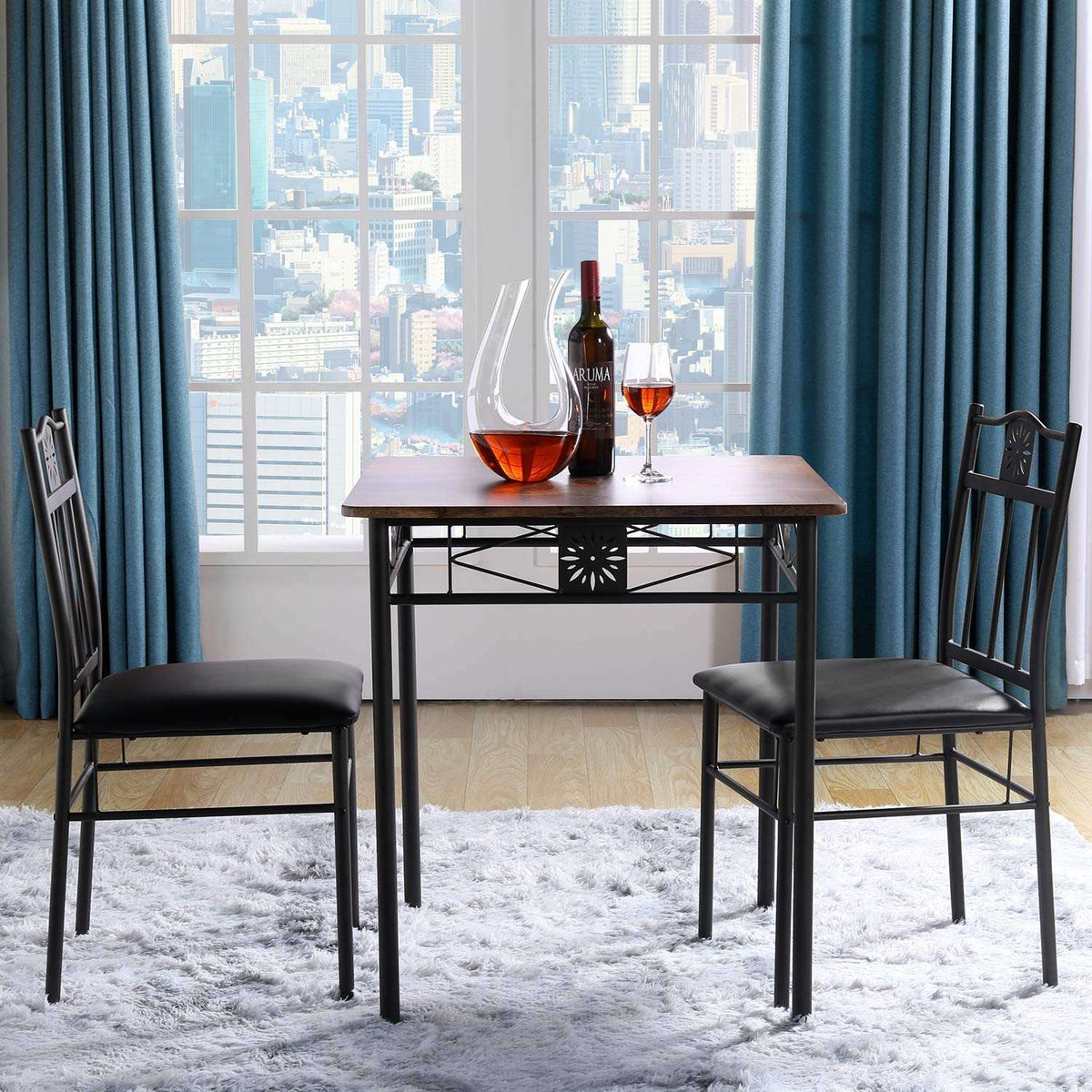 VECELO 3-teiliges Esszimmer-Tischset