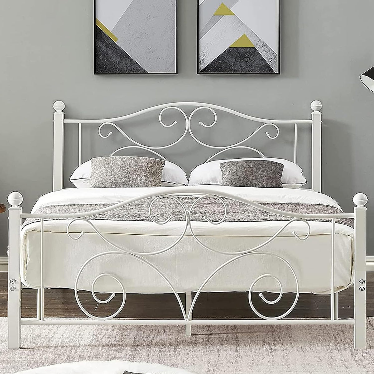 VECELO Classic Metal Bed Frame Mattress Foundation
