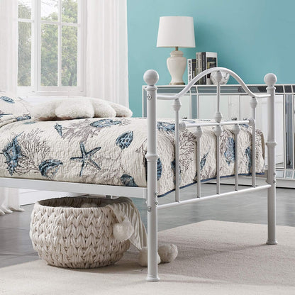 VECELO Classical Black Bed Frame Metal Platform Mattress Foundation with Headboard & Footboard