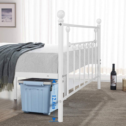 VECELO Modern Metal Platform Bed Frame Mattress Foundation with Headboard and Footboard