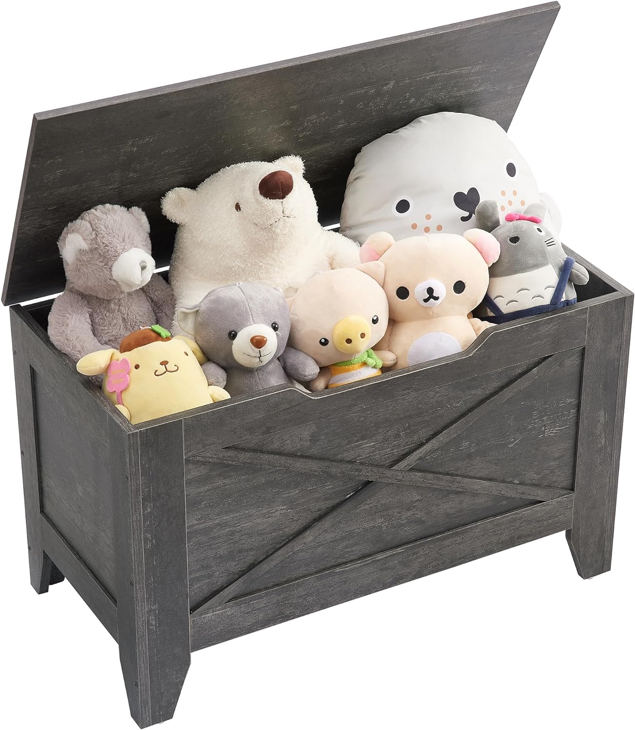 VECELO Modern Shoe Bench for Storage,Toy Chest Ottoman