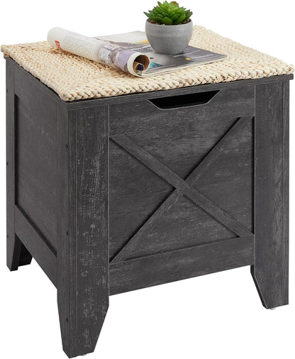 VECELO Modern Shoe Bench for Storage,Toy Chest Ottoman