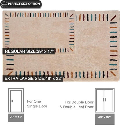 VECELO Outdoor Front Door Mat Outside Entrance, Low-Profile Welcome Mat