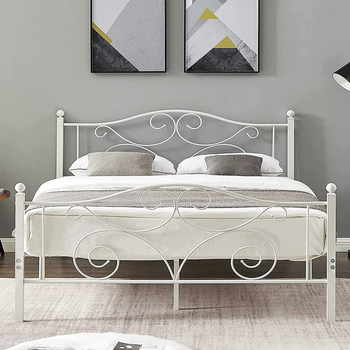VECELO Classic Metal Bed Frame Mattress Foundation