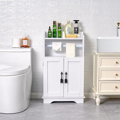 VECELO Mueble organizador de papel higiénico para baño, soporte para rollos y toallas de papel