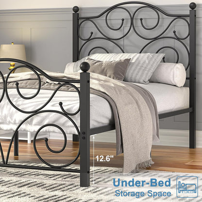 VECELO Classic Metal Bed Frame Mattress Foundation