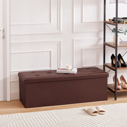 VECELO Storage Ottoman Bench End of Bed 43'' Footstool Footrest Stool Shoestool