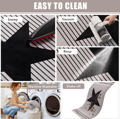 VECELO Front Door Mat Indoor Welcome Mat Outdoor, Absorbent Muddy Kitchen Rugs