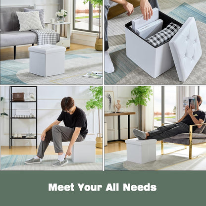 VECELO Storage Ottoman Bench End of Bed 43'' Footstool Footrest Stool Shoestool