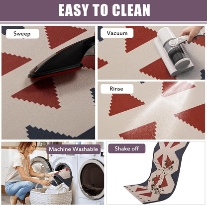 VECELO Front Door Mat Indoor Welcome Mat Outdoor, Absorbent Muddy Kitchen Rugs