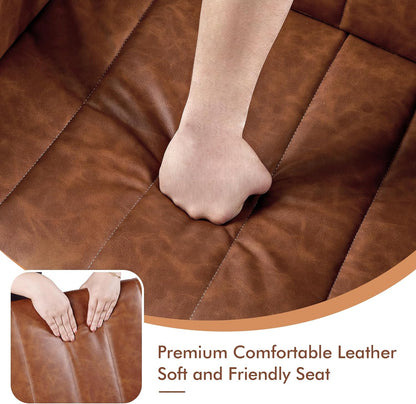 VECELO mecedora tapizada para guardería, sillón reclinable con respaldo alto, sillón cómodo con bolsillo lateral y puerto USB