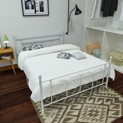 VECELO Modern Metal Platform Bed Frame Mattress Foundation with Headboard and Footboard
