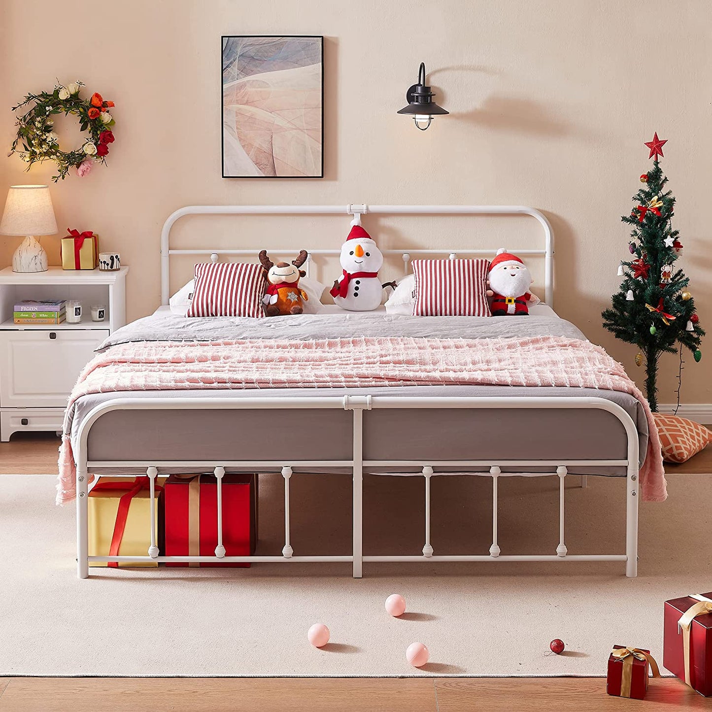 VECELO Metal Platform Bed Frame Mattress Foundation Modern&Simple Style