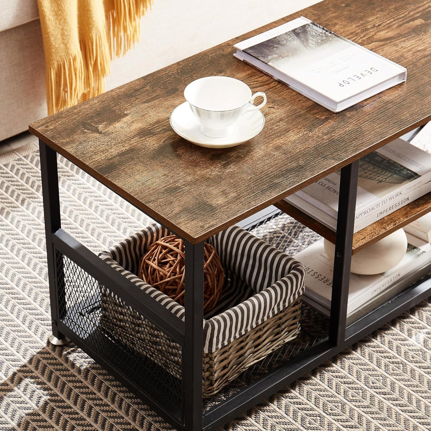 VECELO TV Stand/Entertainment Center/Media Console Table with Storage