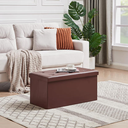 VECELO Storage Ottoman Bench End of Bed 43'' Footstool Footrest Stool Shoestool
