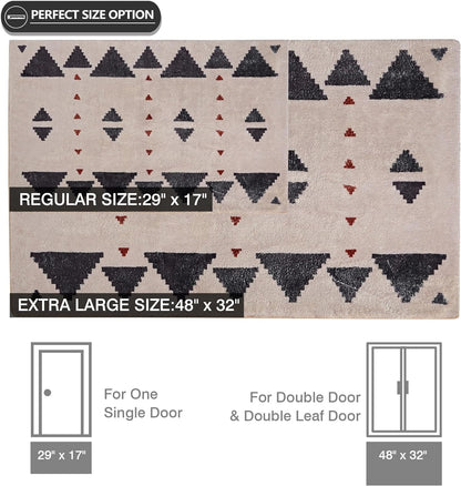 VECELO Outdoor Front Door Mat Outside Entrance, Low-Profile Welcome Mat