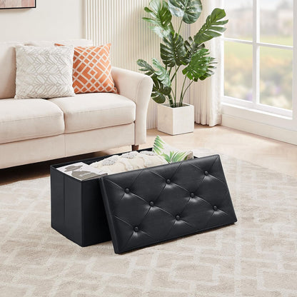 VECELO Storage Ottoman Bench End of Bed 43'' Footstool Footrest Stool Shoestool