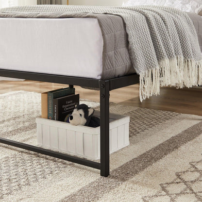 VECELO 14" Black Platform Bed Frame/Mattress Foundation/No Box Spring Needed/Steel Slat Support
